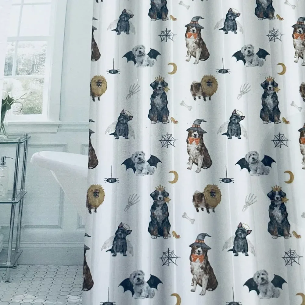Halloween Costume Dog Fabric Shower Curtain